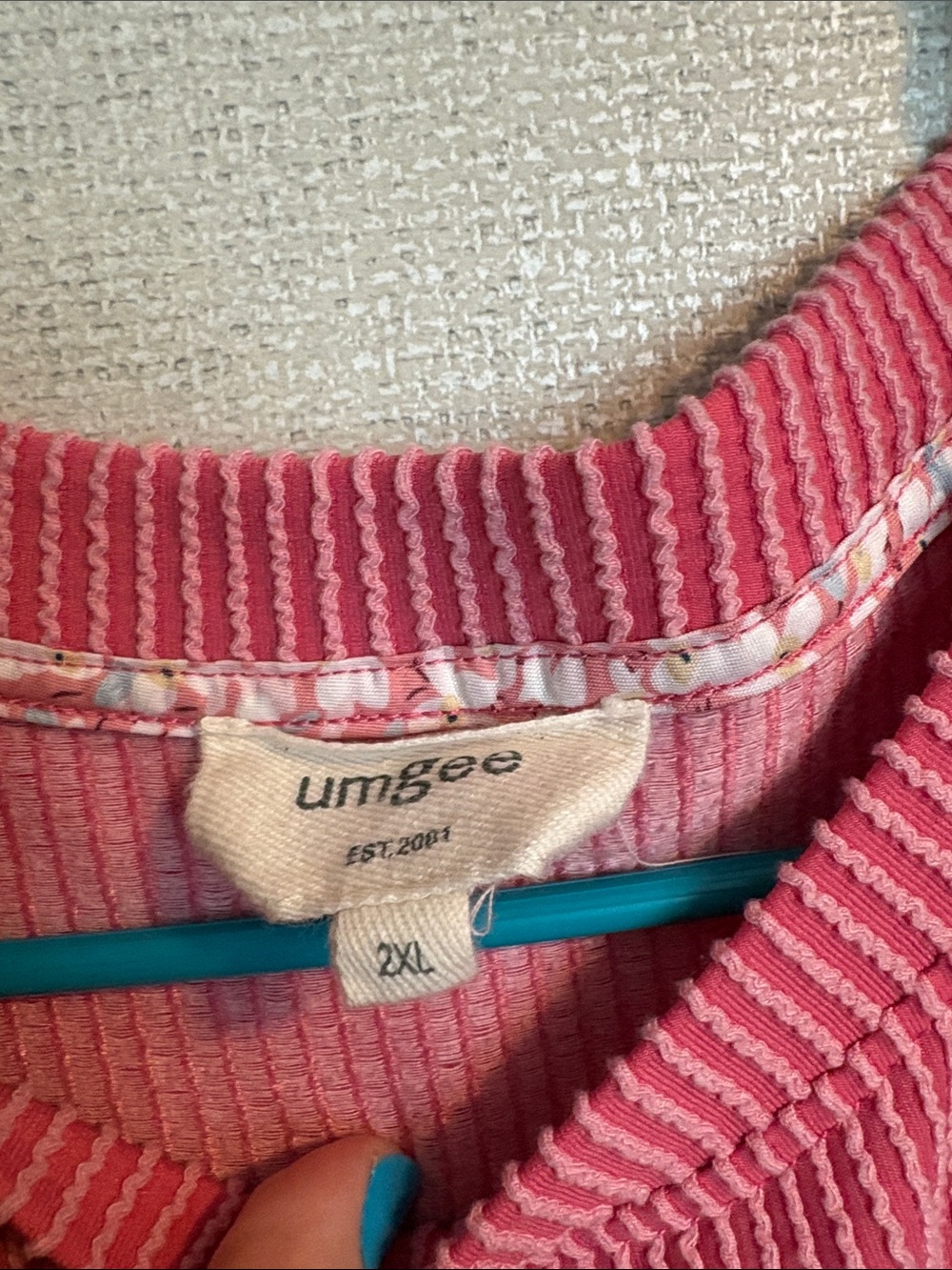 Umgee Ribbed Pink Two-Piece Set - Picture 3 of 4